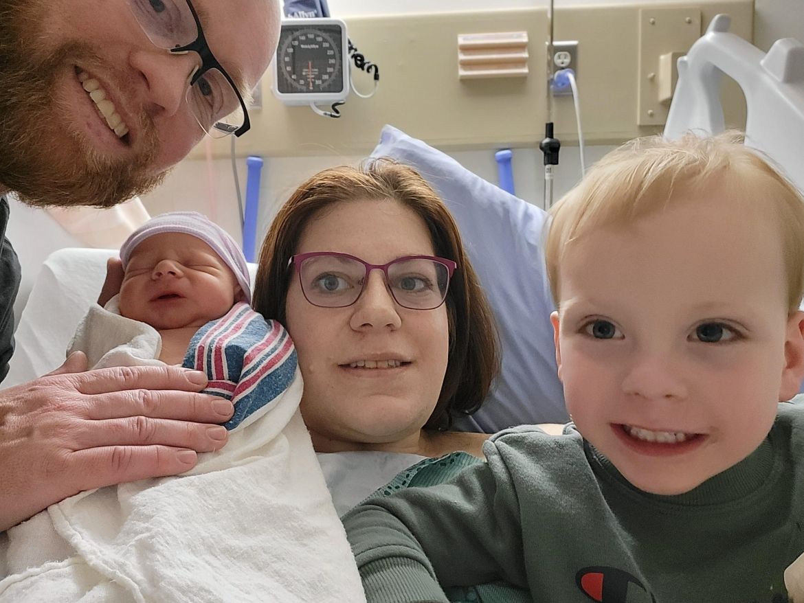 happy family of four