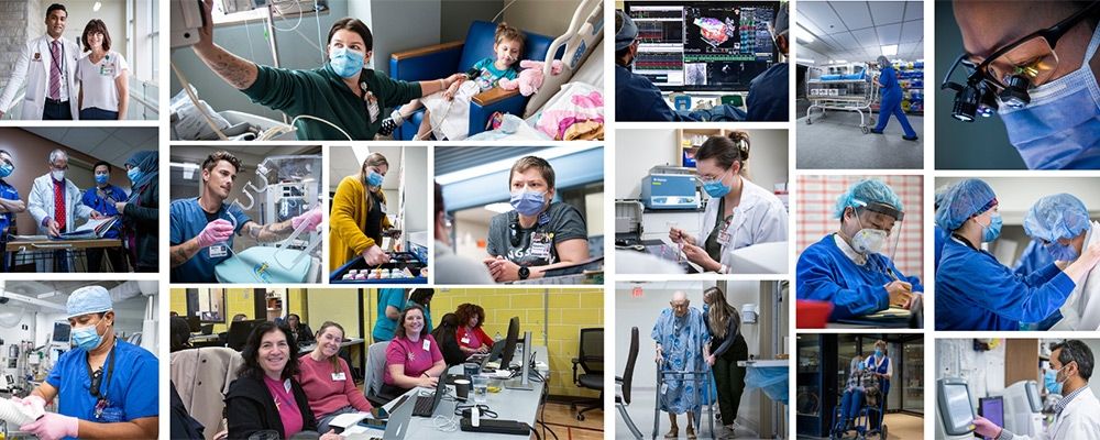 Collage of images highlighting people from Annual Report