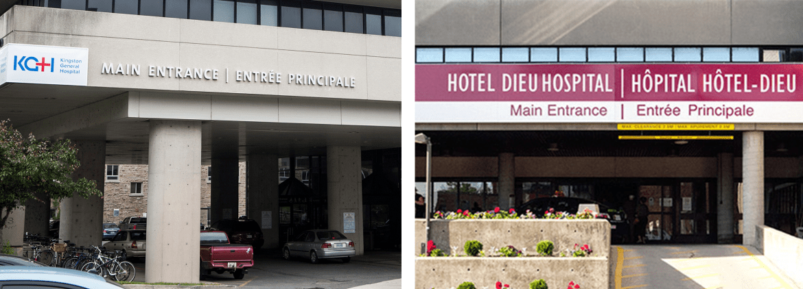 Front entrances of KGH and HDH