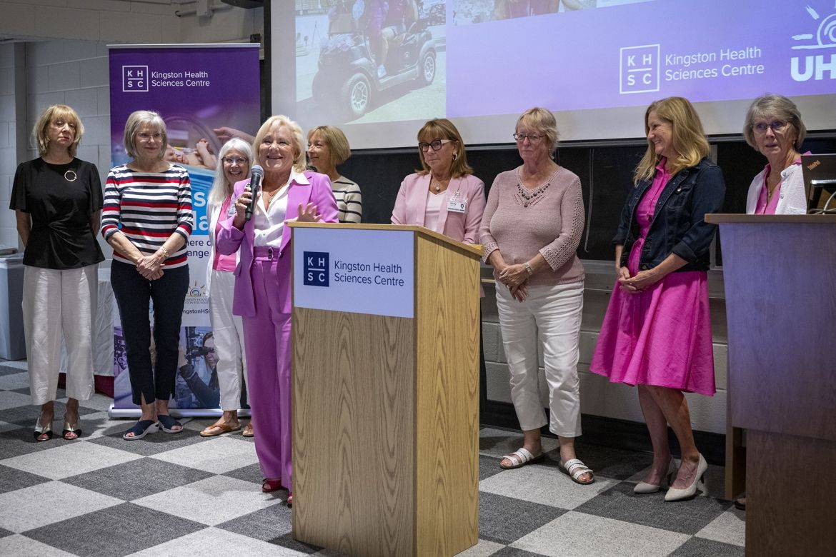 Members of the Rose of Hope committee gather for the announcement