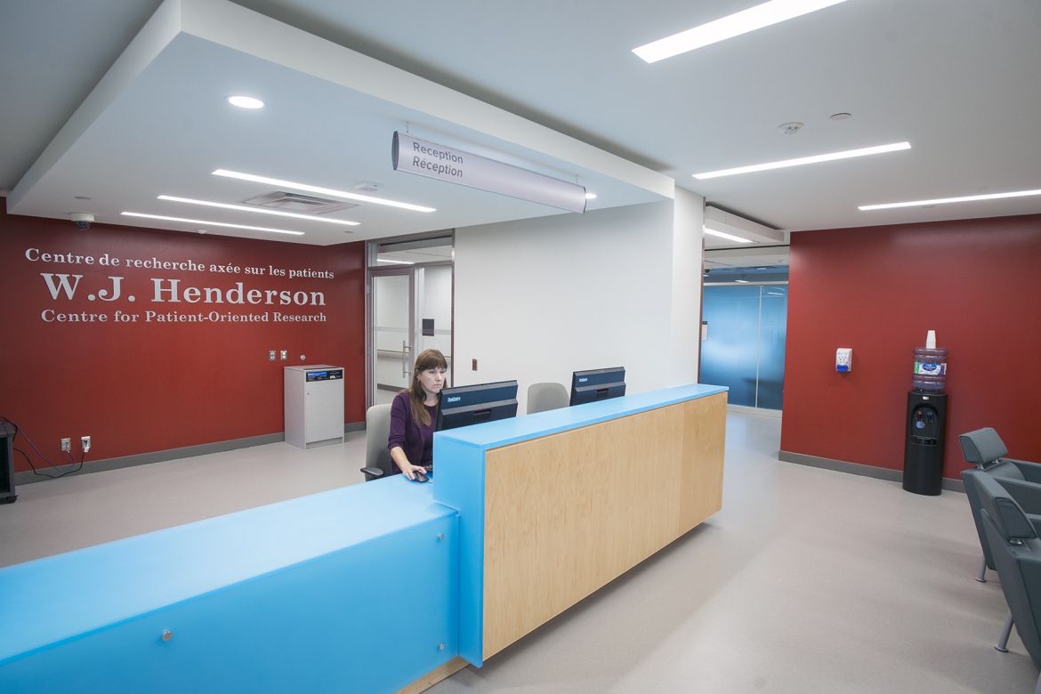 Wilma at the reception desk