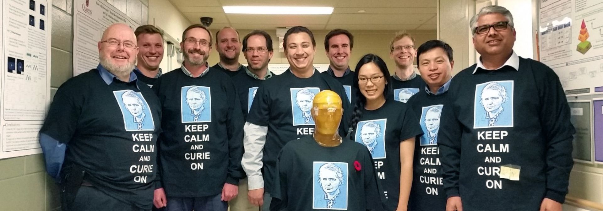 Medical Physics department in Keep Calm Curie On T-shirts