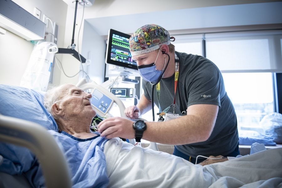 Patient receiving care at KHSC