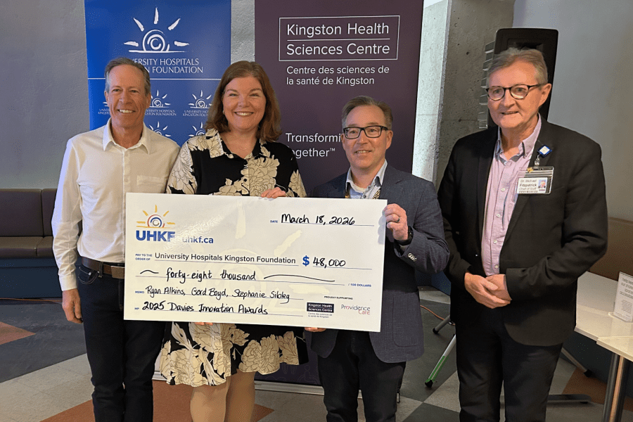 Recipients receive a $48,000 cheque to support a new research study at KHSC