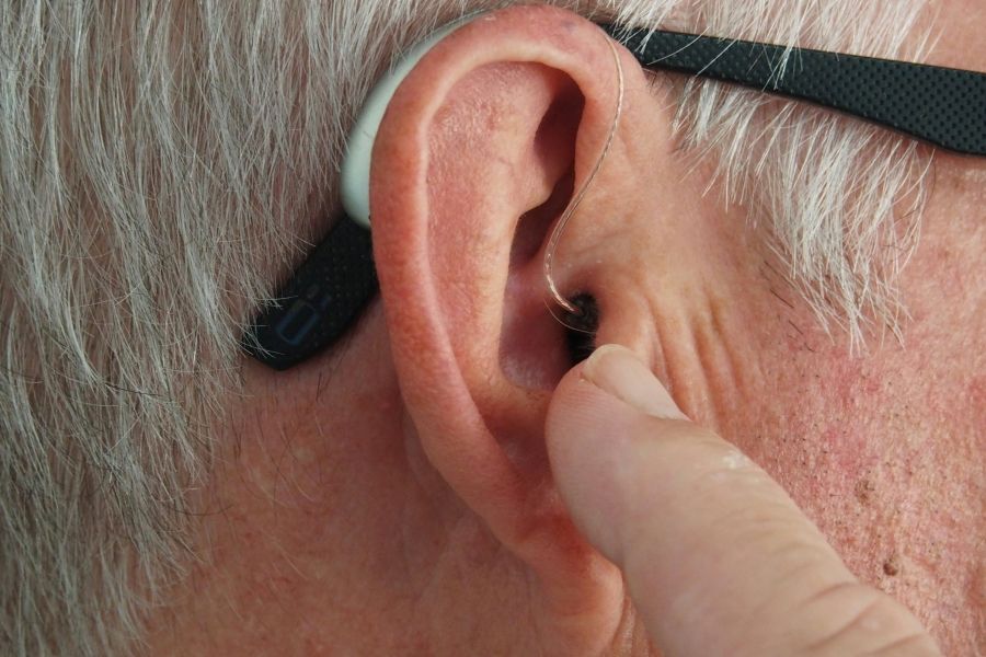 close up of a hearing aid