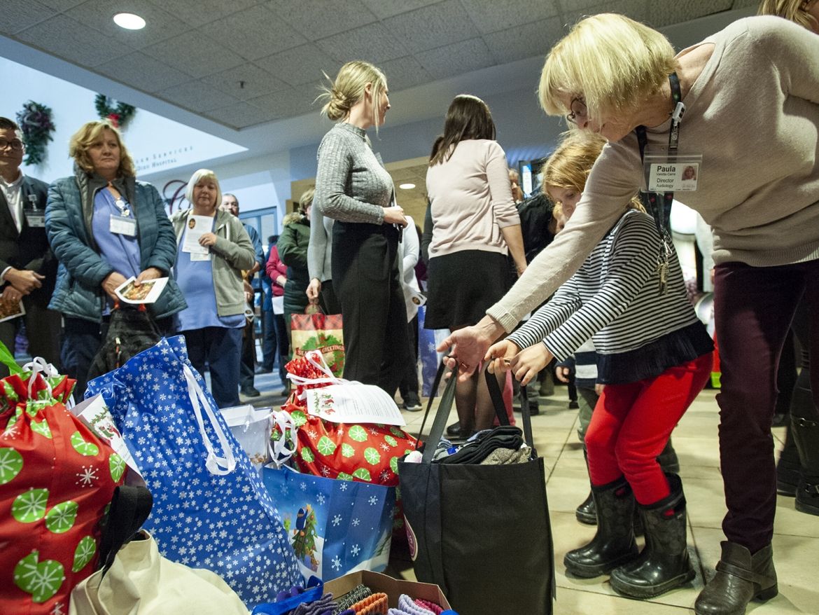 Staff across KHSC donated hundreds of socks, coats and mittens to the annual coat drive