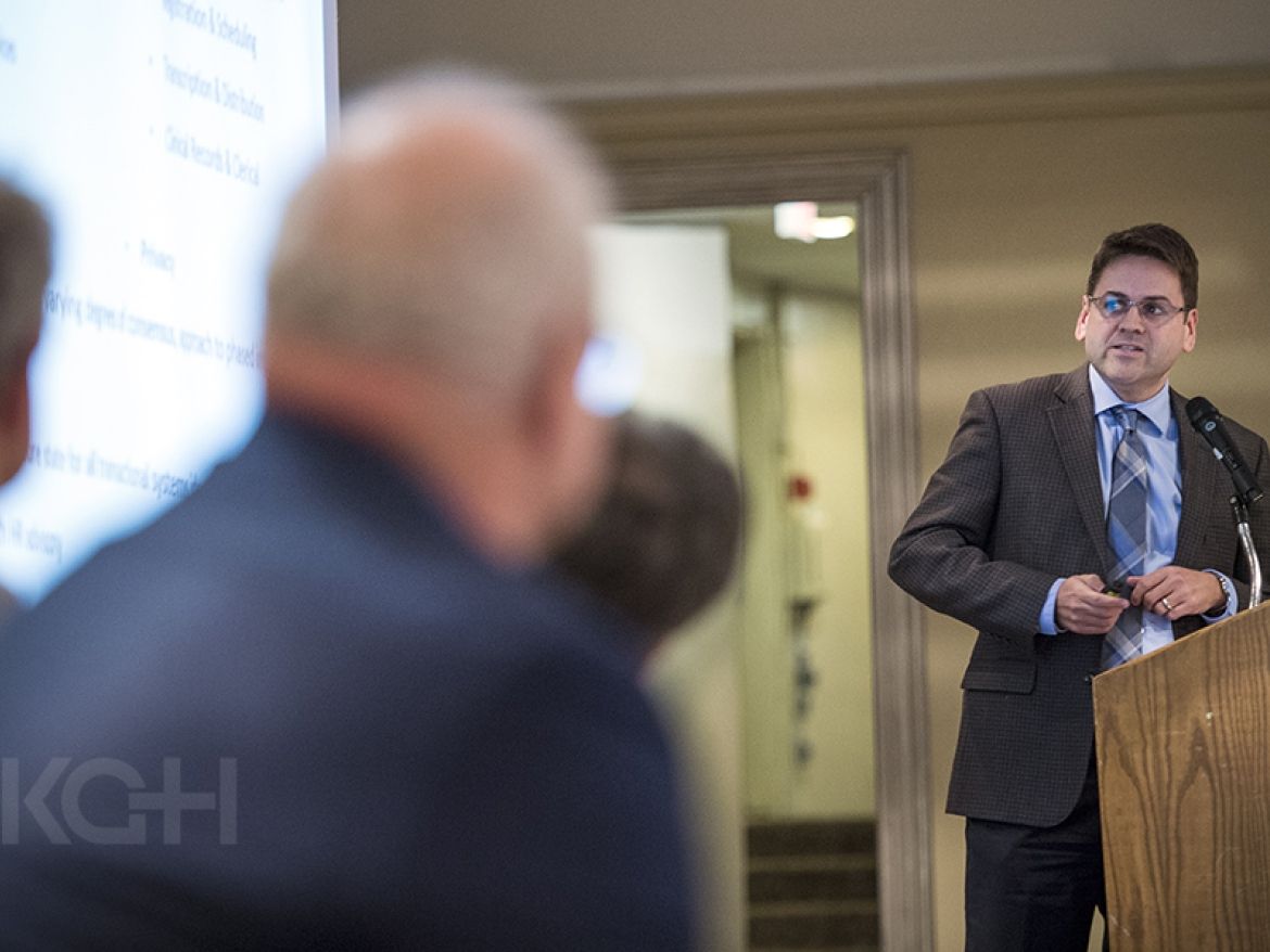 KGH CIO Troy Jones making a presentation to regional healthcare leaders