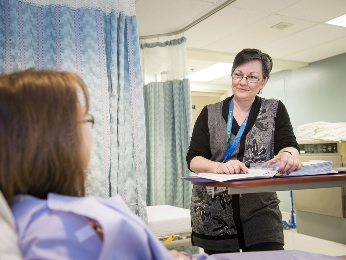 KHSC's Donor Coordinator Arlene Funnell provides support to a prospective donor - from the day of the first phone call all along to the day of the surgery